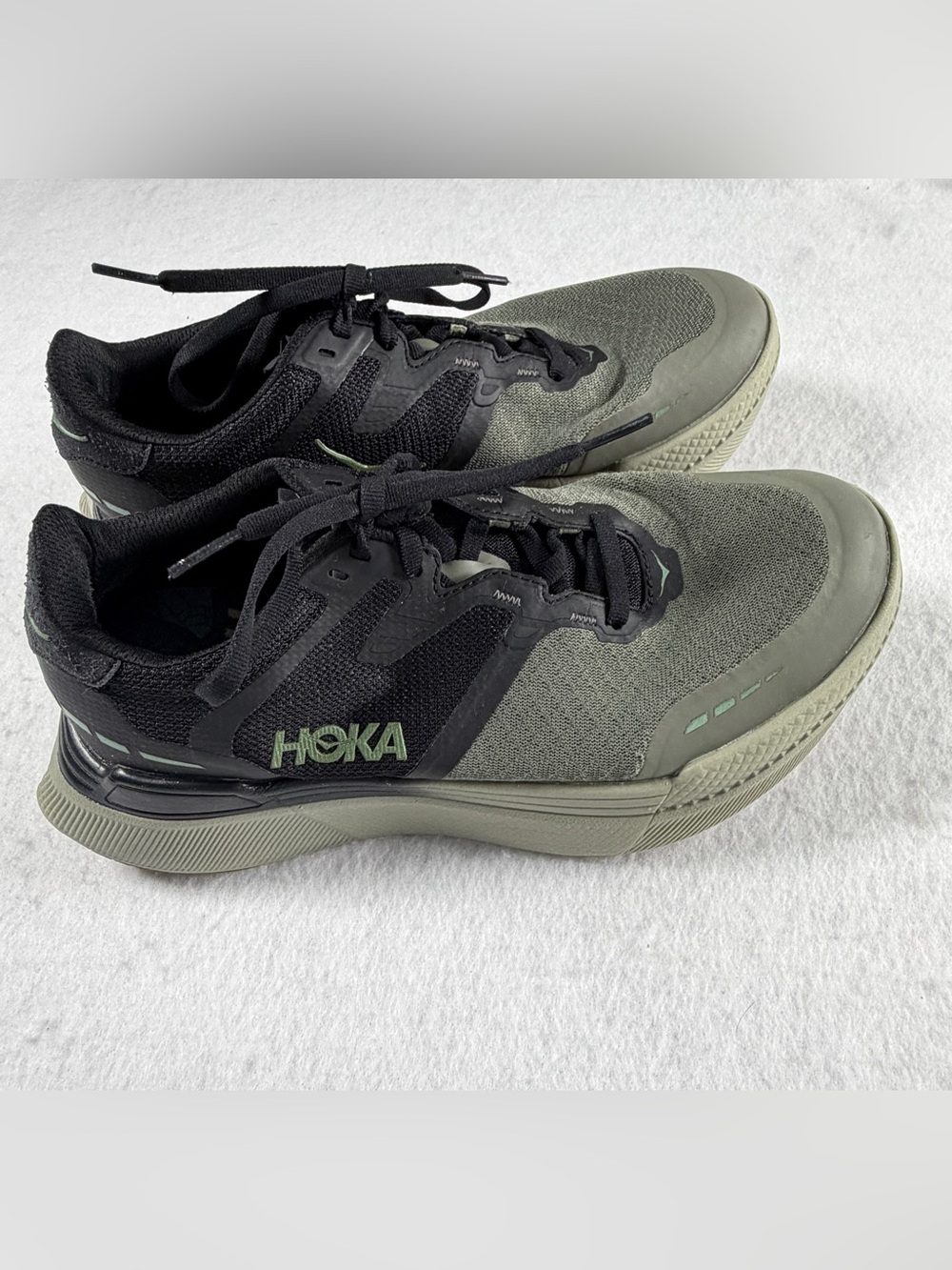 HOKA Transport X Running Shoes Olive Green Black Women’s 6 Carbon Plate